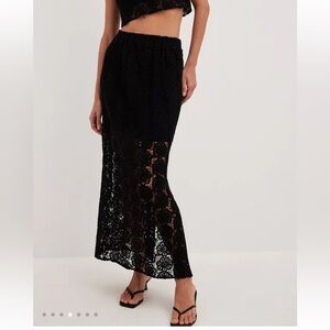 NA-KD Crochet Knitted Maxi Skirt